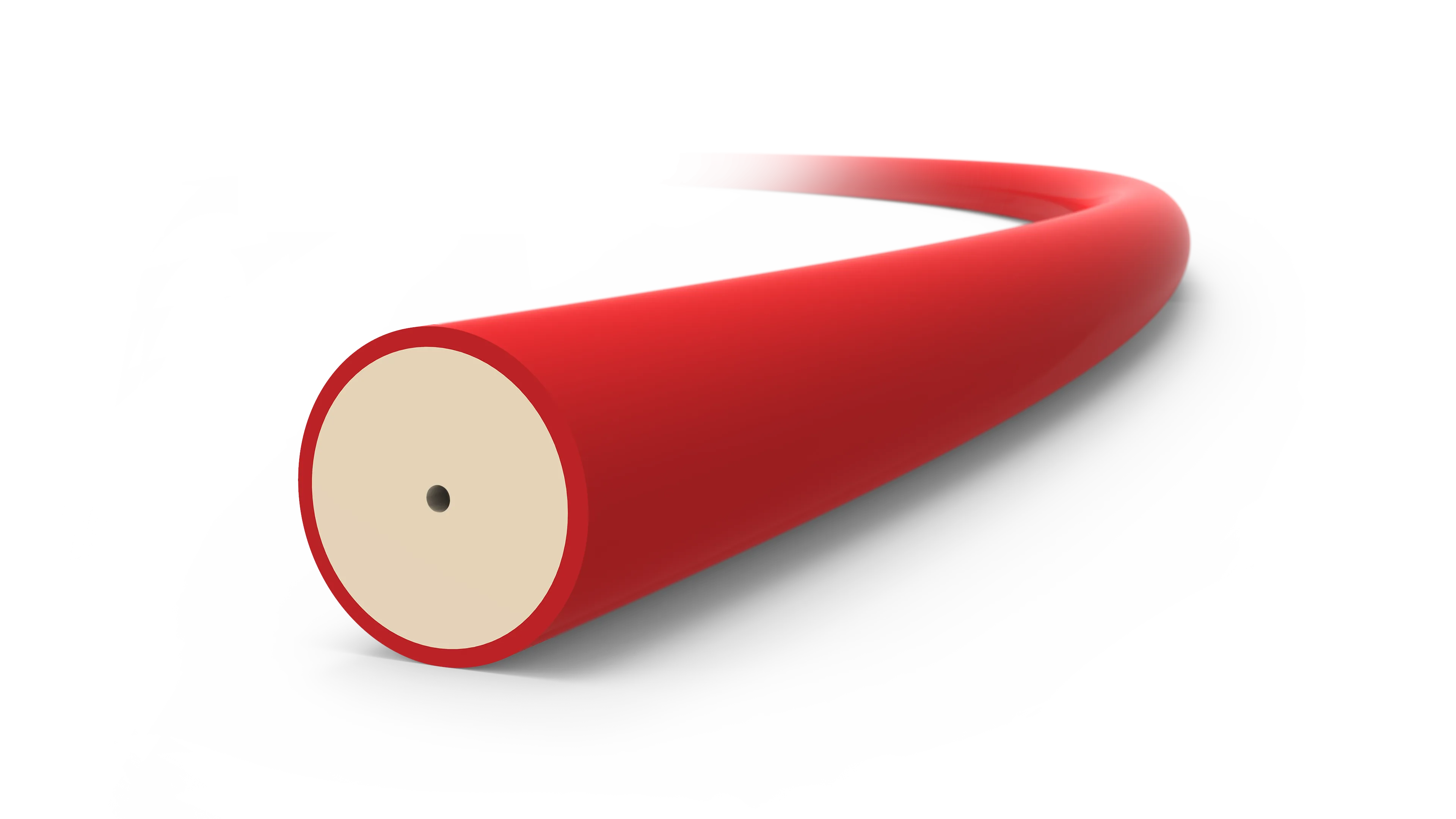 1/16" Red Dual-Layer Color-Coded PEEK Tubing (0.13mm ID)