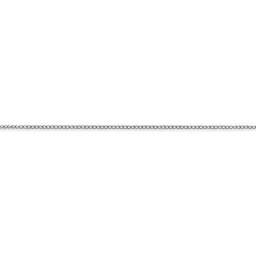 14K White Gold 0.42mm Thin Curb Bracelet Anklet Necklace Pendant Chain