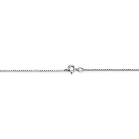 14K White Gold 0.42mm Thin Curb Bracelet Anklet Necklace Pendant Chain