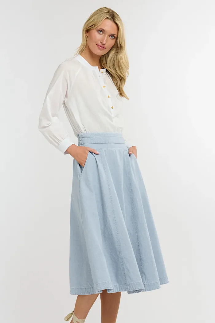 365 DAYS DAKOTA DENIM SKIRT - LIGHT WASH