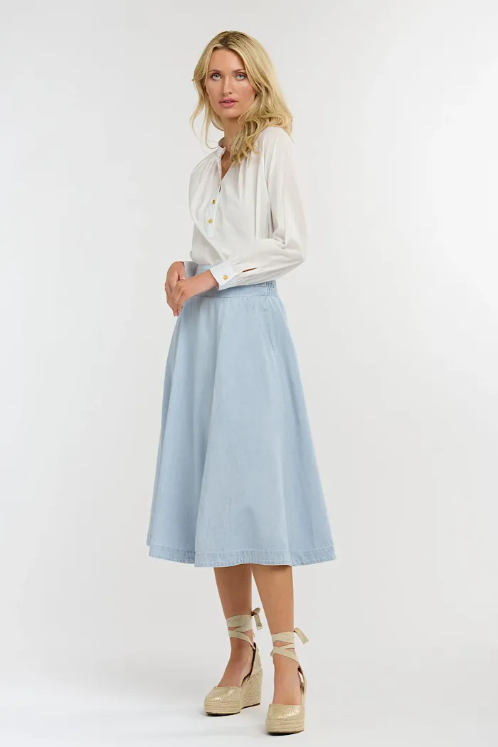 365 DAYS DAKOTA DENIM SKIRT - LIGHT WASH