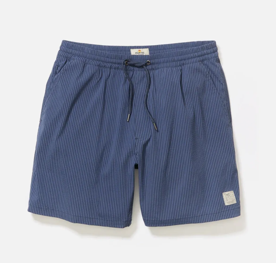 6" Lined Sport & Swim Short - Navy/Blue Stripe