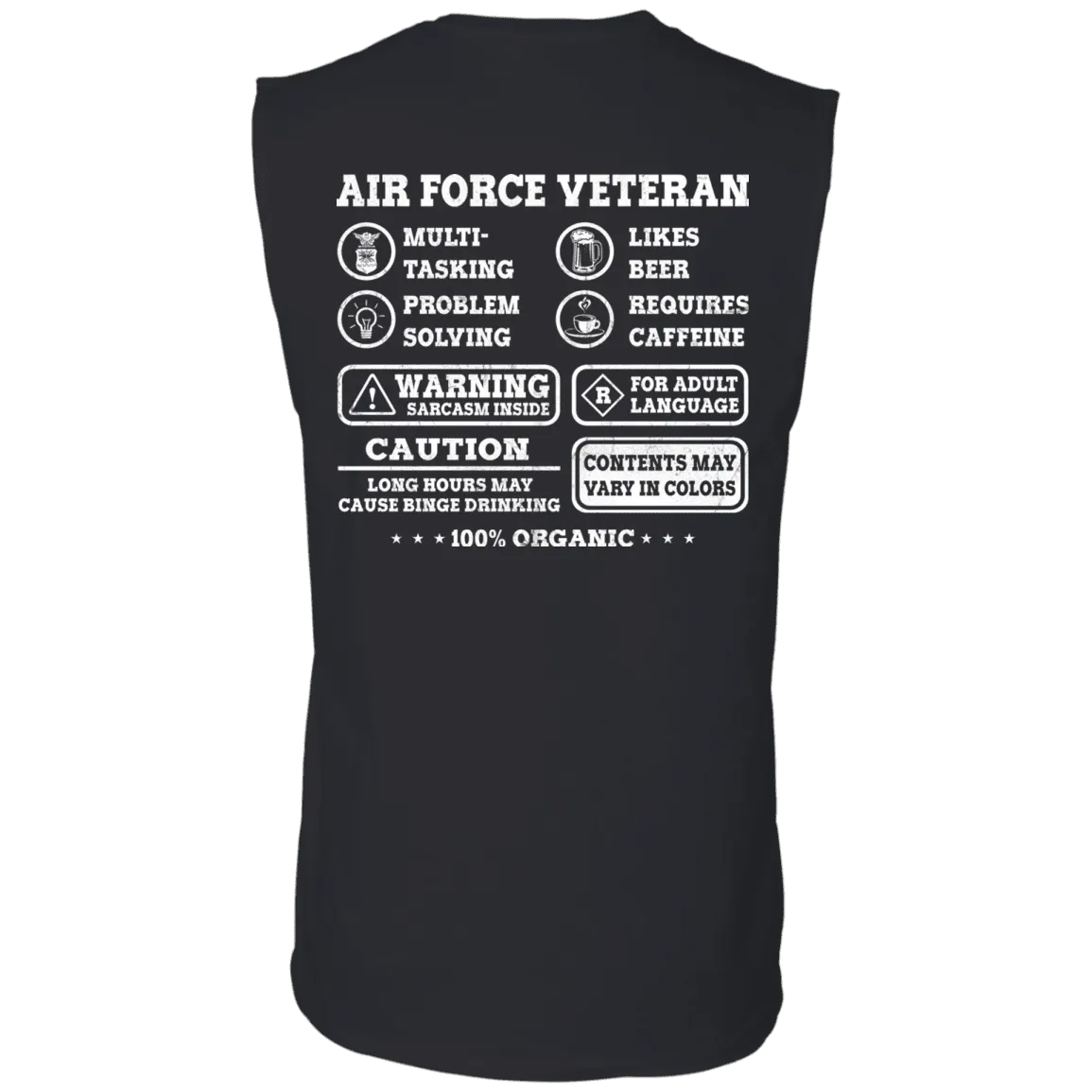 Air Force Veteran Multitasking Sarcasm Men Back T Shirts