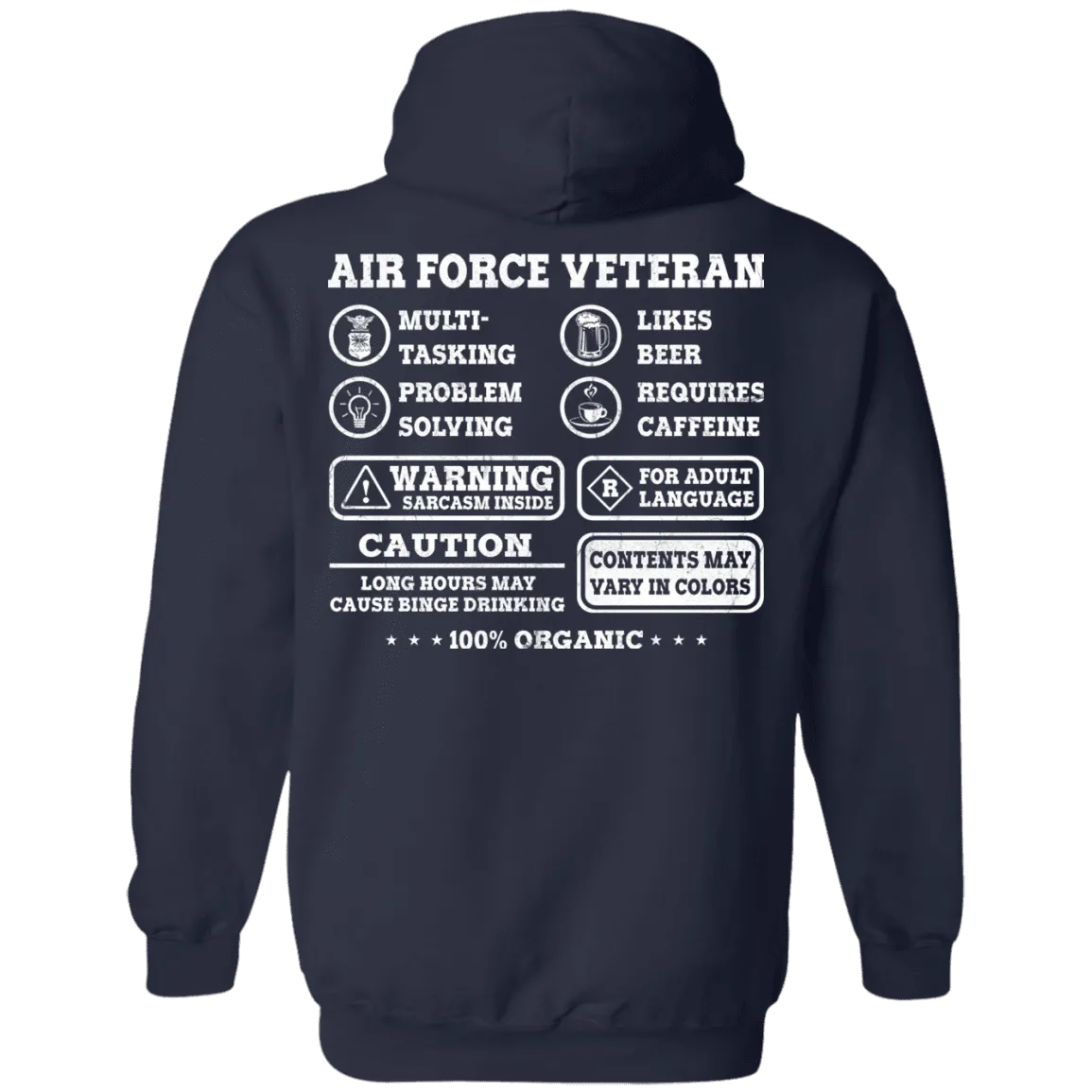 Air Force Veteran Multitasking Sarcasm Men Back T Shirts