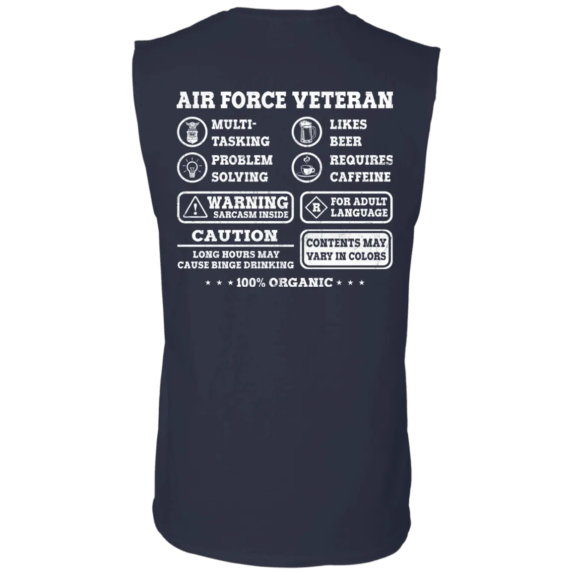Air Force Veteran Multitasking Sarcasm Men Back T Shirts