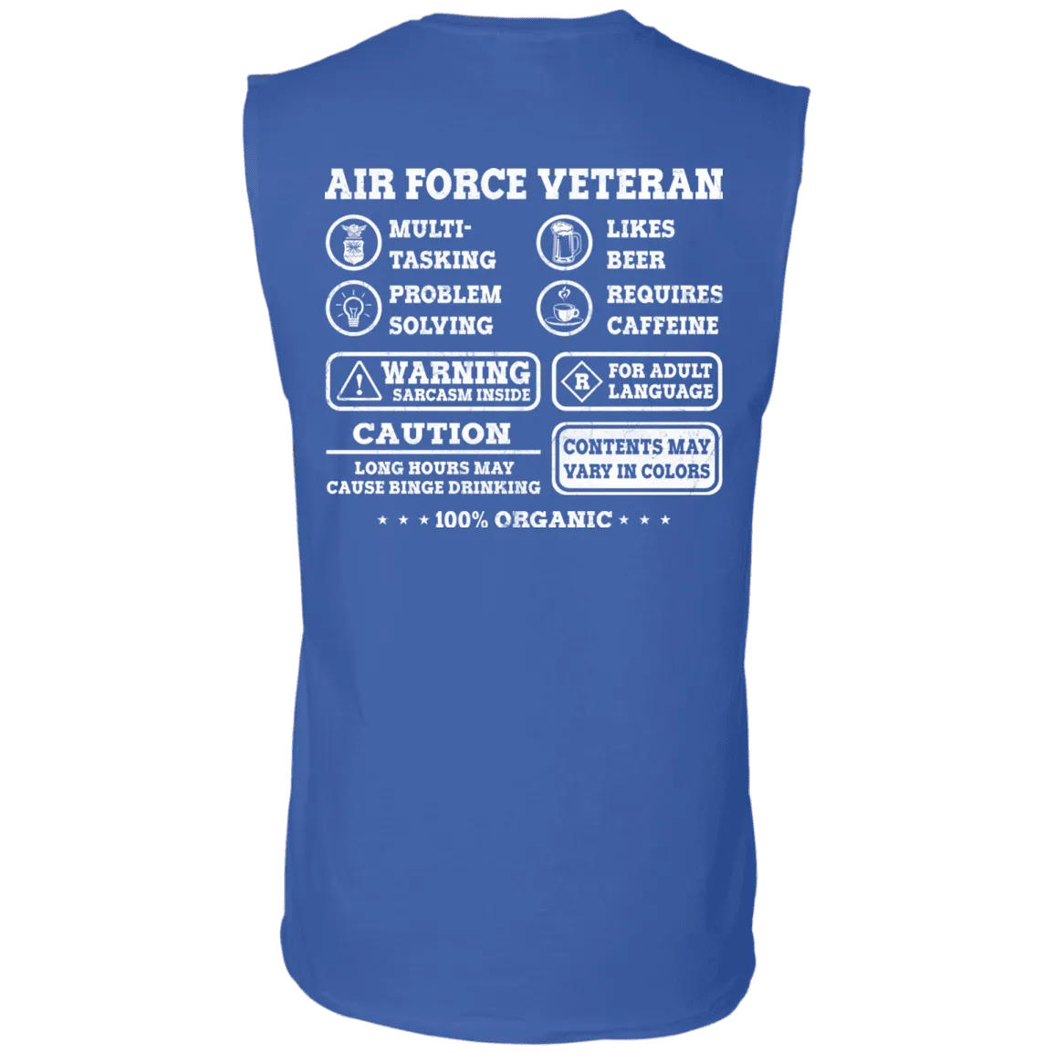 Air Force Veteran Multitasking Sarcasm Men Back T Shirts
