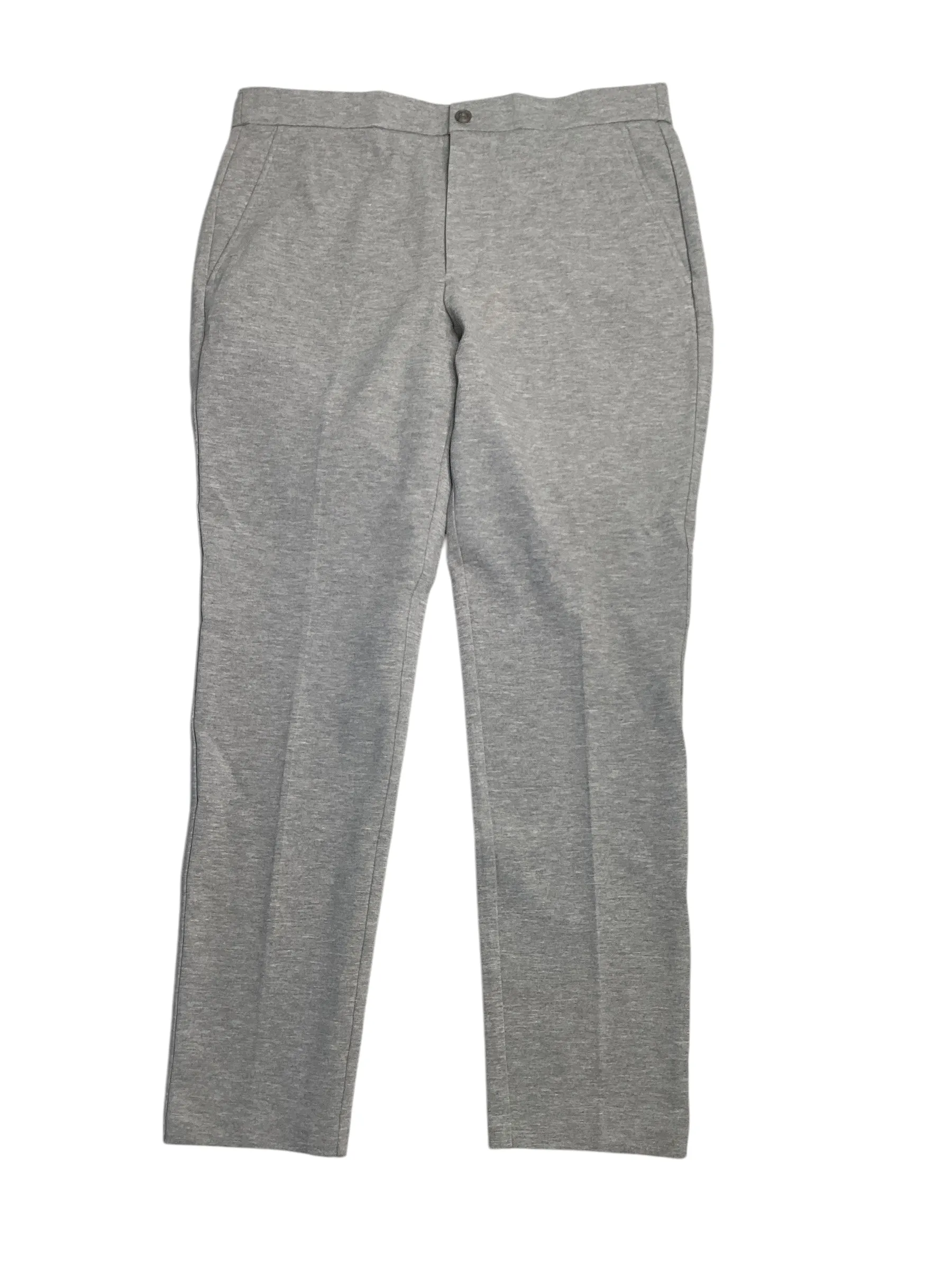 Alfani Men's Modern Fit Heathered Knit Suit Dress Pants Light Grey 34 x 32
