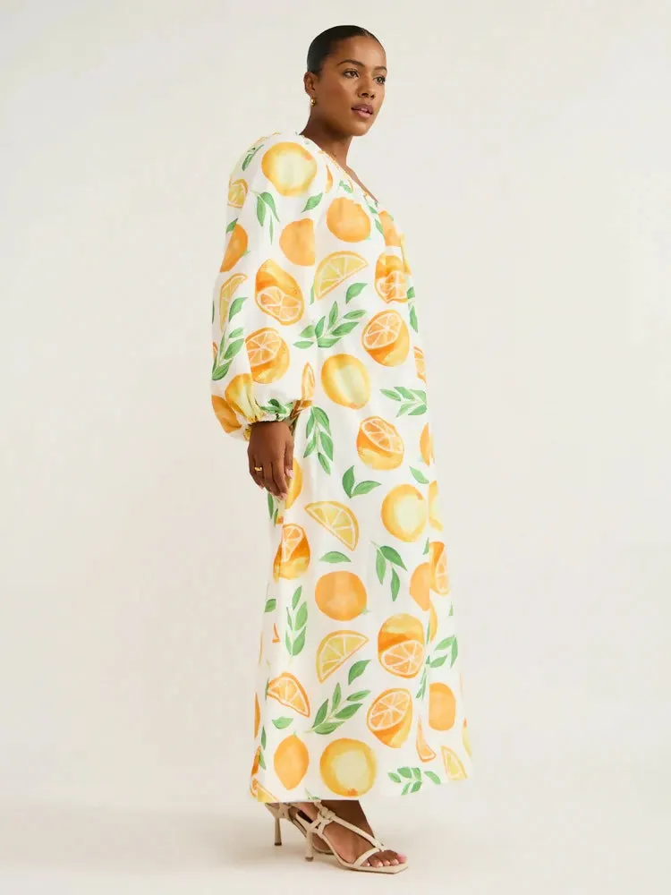 Ambra Maddalena Ophelia Dress In Orange