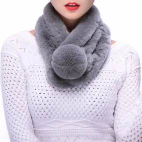 Autumn / Winter Rabbit Fur Women's Warm & Soft Scarf