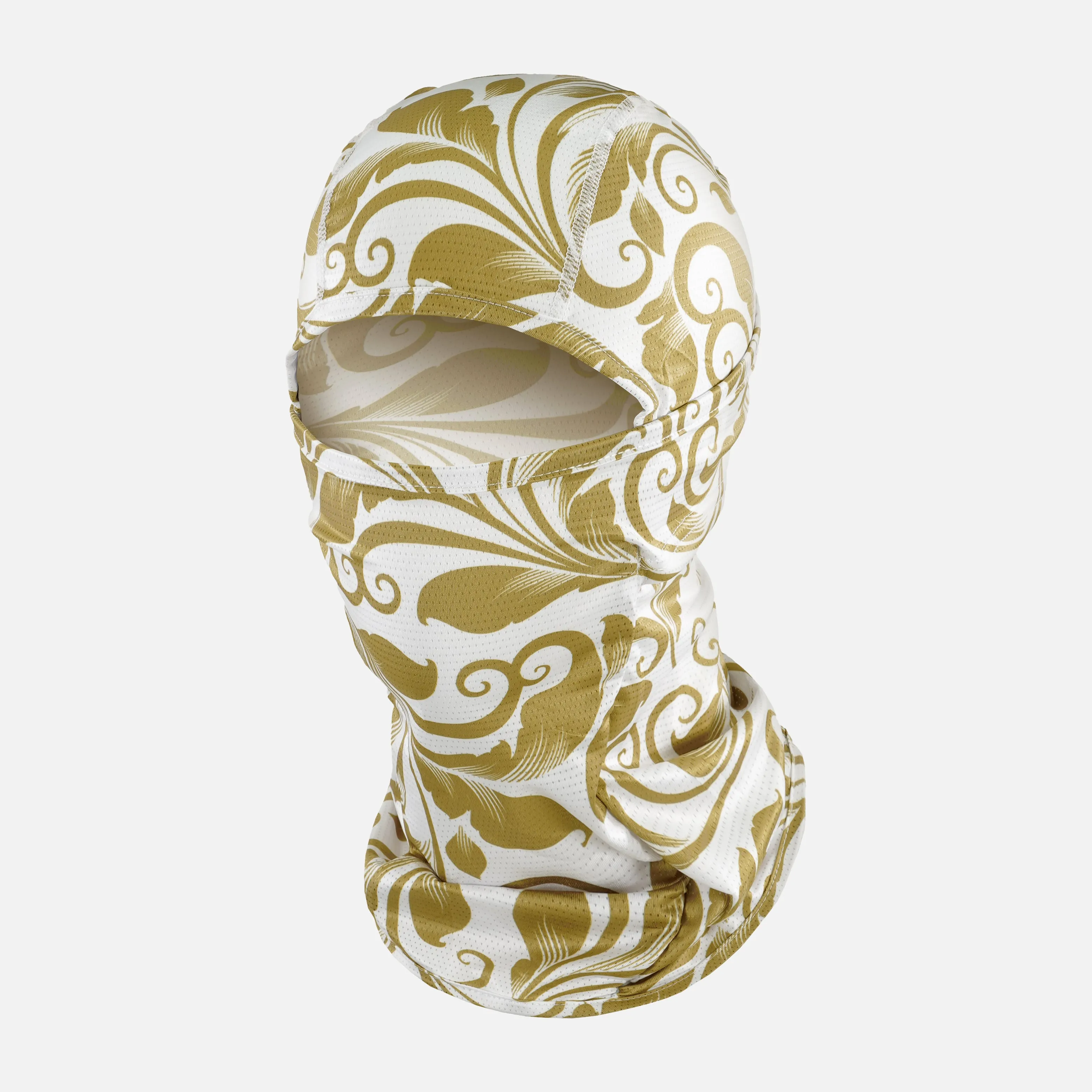 Baroque Old Gold and White Loose-fitting Shiesty Mask