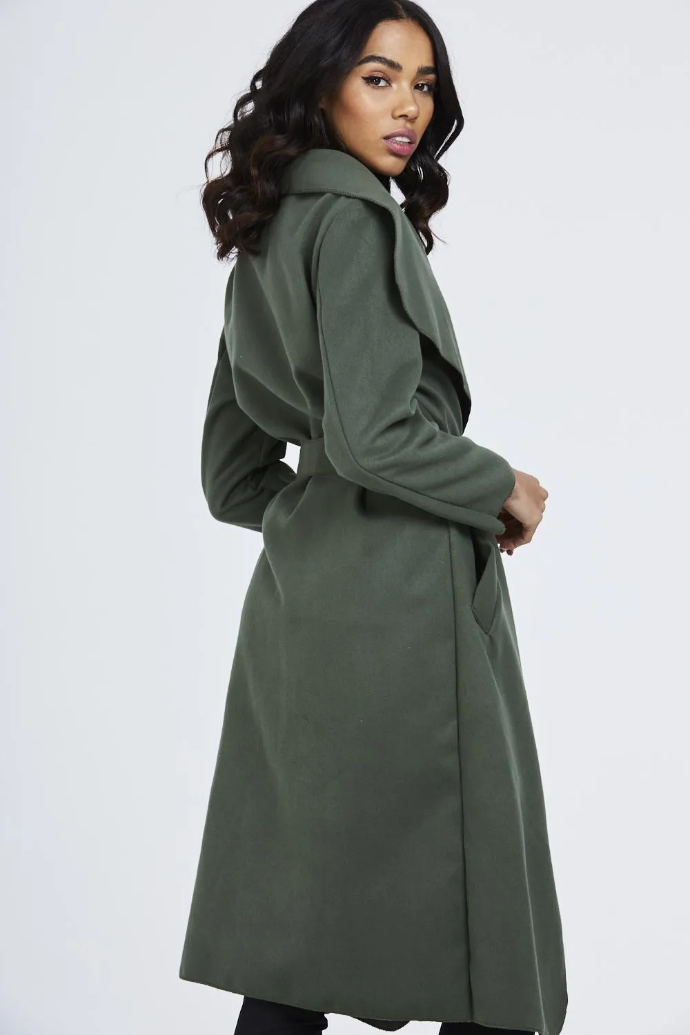 Belted Waterfall Coat