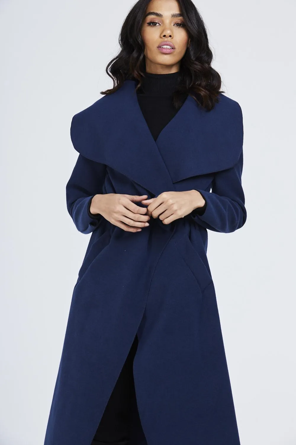 Belted Waterfall Coat