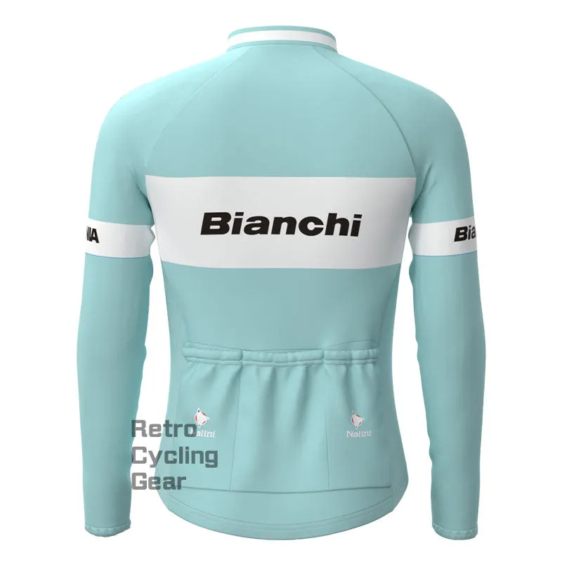 Bianchi Grey Green Fleece Retro Cycling Kits