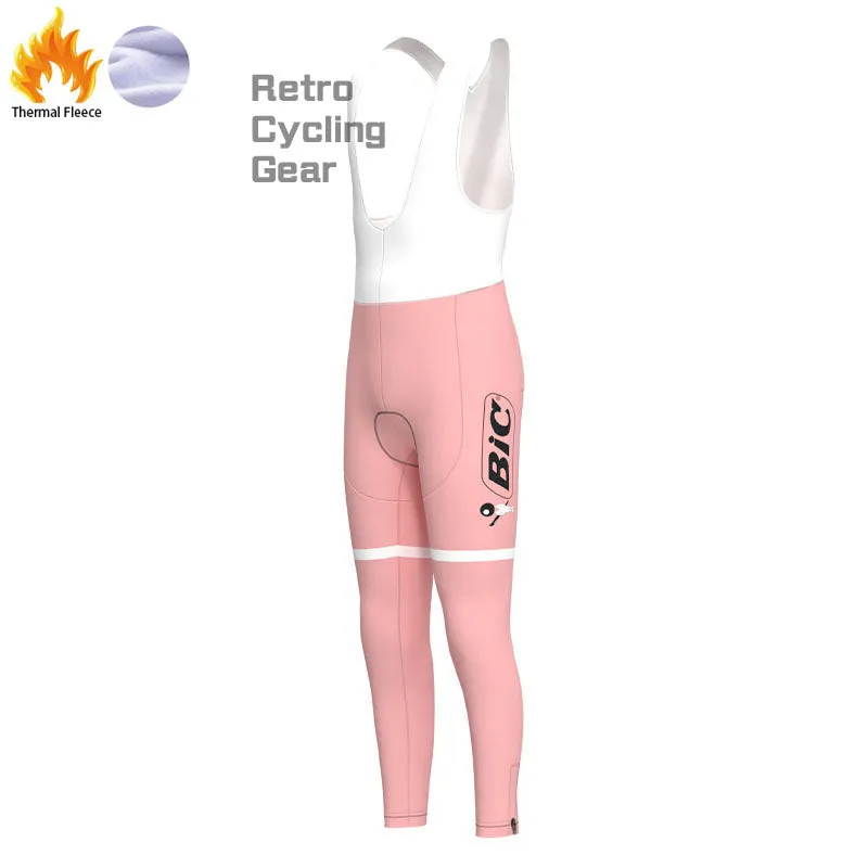 BIC Pink Fleece Retro Cycling Kits