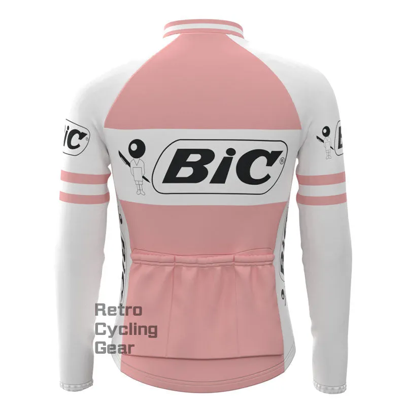 BIC Pink Fleece Retro Cycling Kits