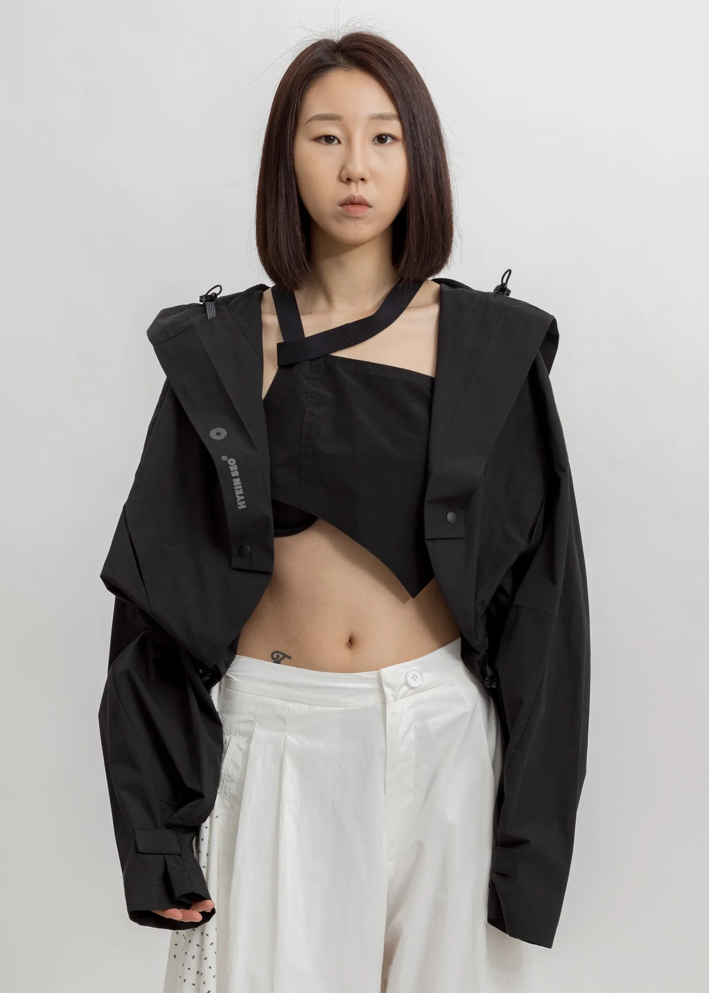 Black Cropped Blouson