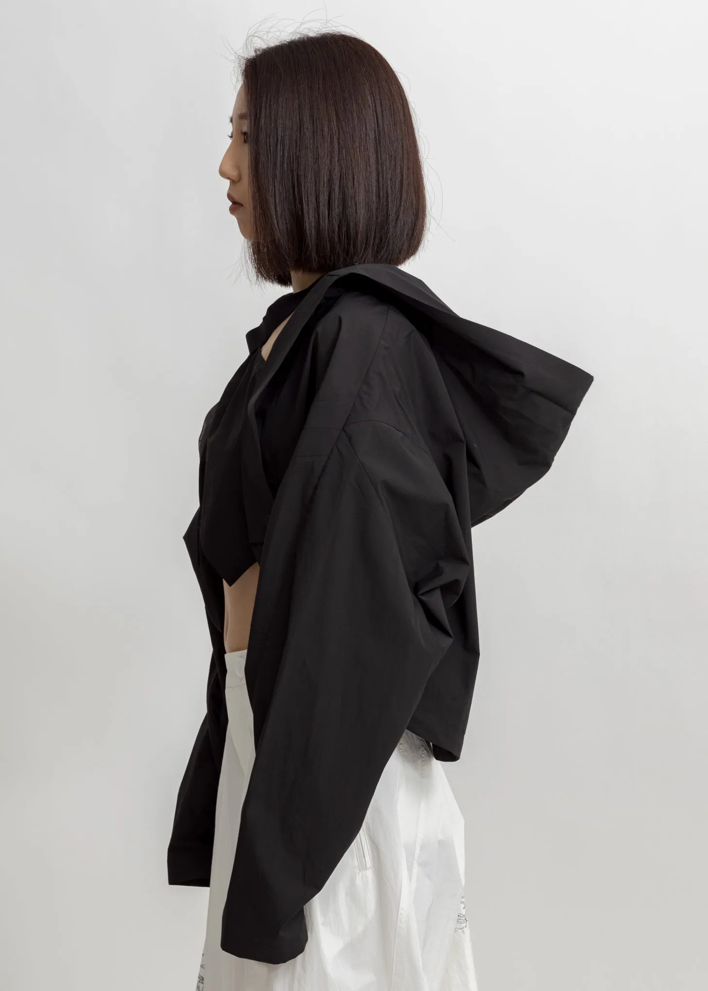 Black Cropped Blouson