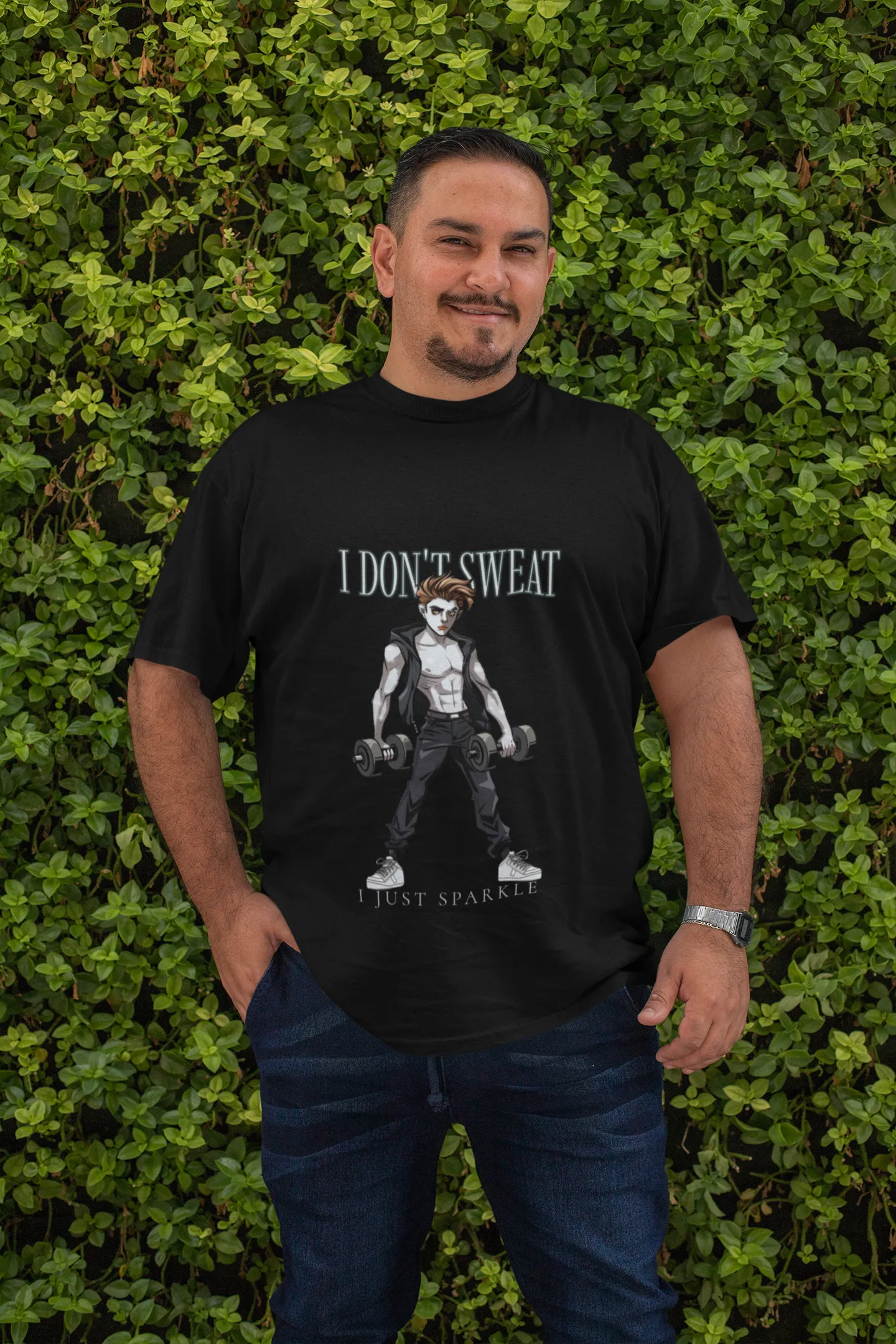 Black Fitness Plus-size T-Shirt
