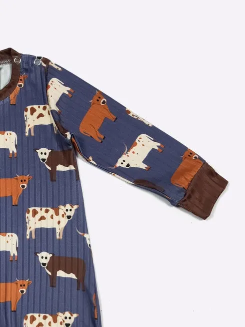 Blue Steer Romper