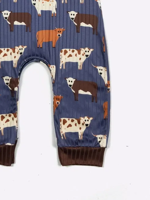 Blue Steer Romper
