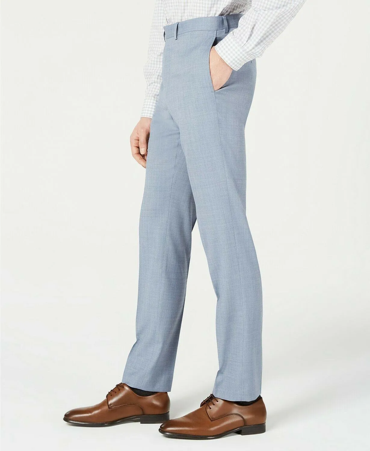 Calvin Klein Mens Slim fit Dress Pants 33 / 30 Blue Stretch