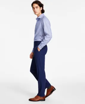 Calvin Klein Mens Slim Fit Glen Plaid Suit Dress Pants  Blue 40 x 32