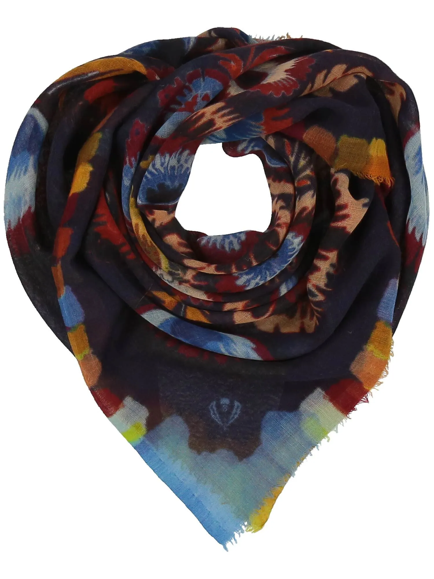 Colourful Plumes Lightweight Wool Square