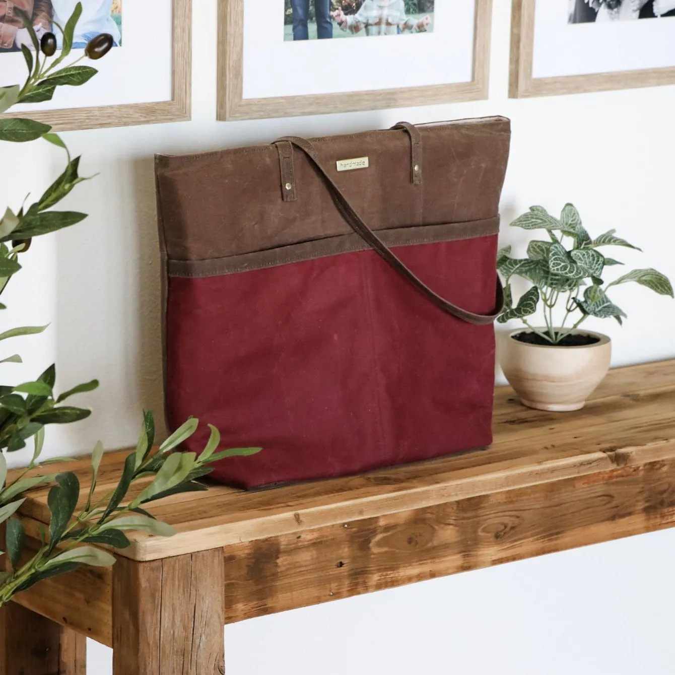 Cranberry Faux Waxed Duck Canvas 1 Yard Cut