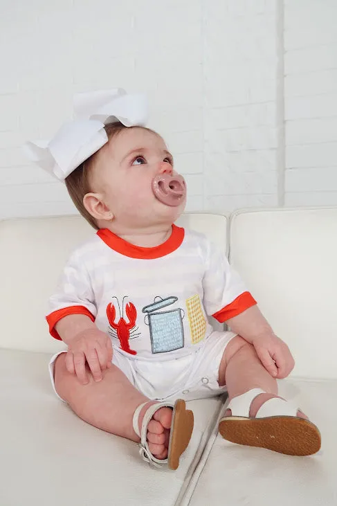 Crawfish Applique Kids Romper