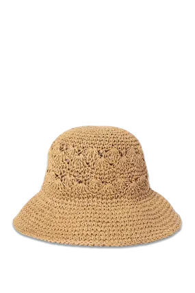 Crochet Fan Hat, Neutral
