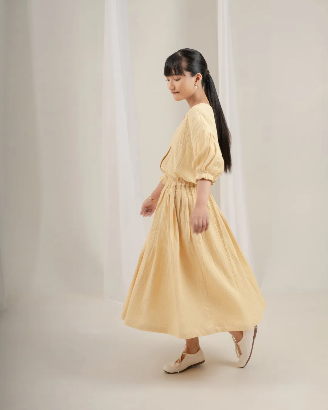 Daichi Organic Wrinkle Cotton Skirt