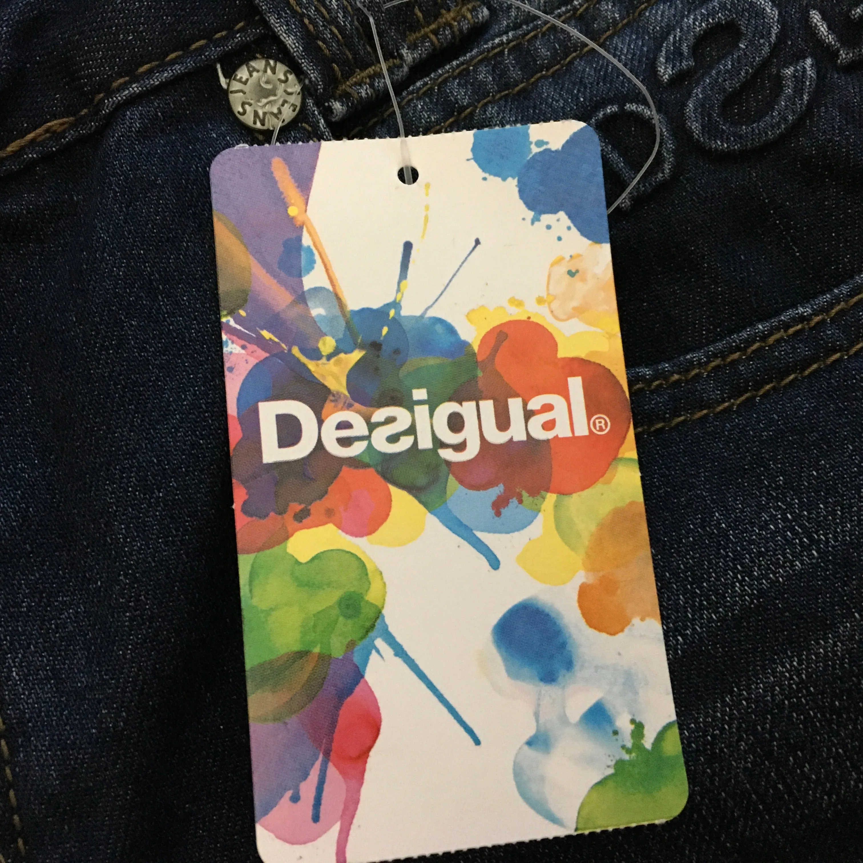 Desigual Denim Leo Blue Color Straight Leg Jeans