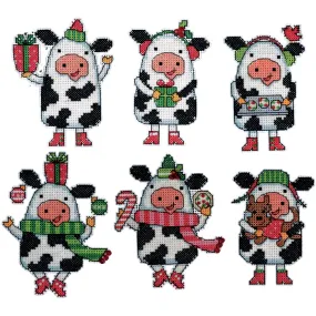 DIY Design Works Christmas Cows Christmas Plastic Canvas Ornament Kit 1695