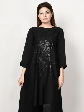 Embroidered Silk Suit