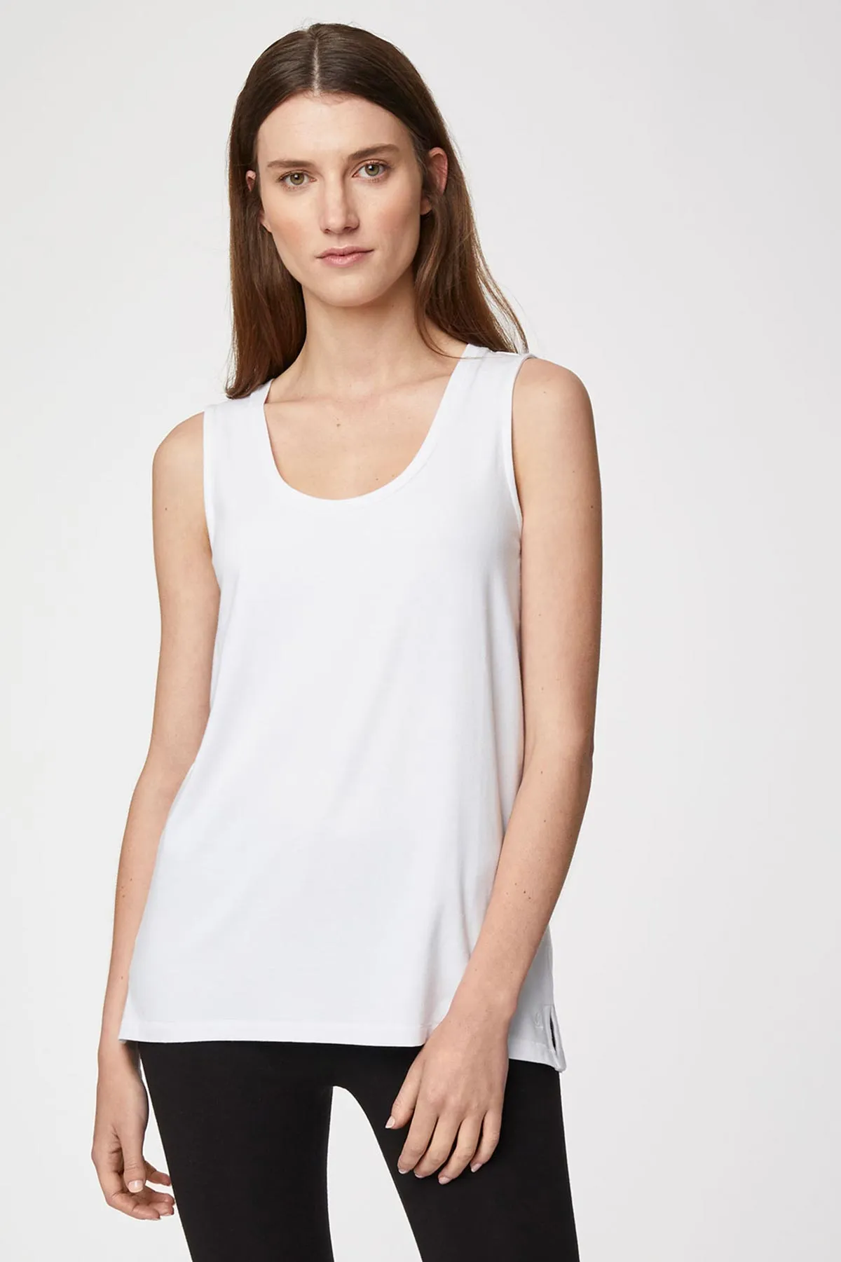 Fitted Singlet Bamboo Base Layer White