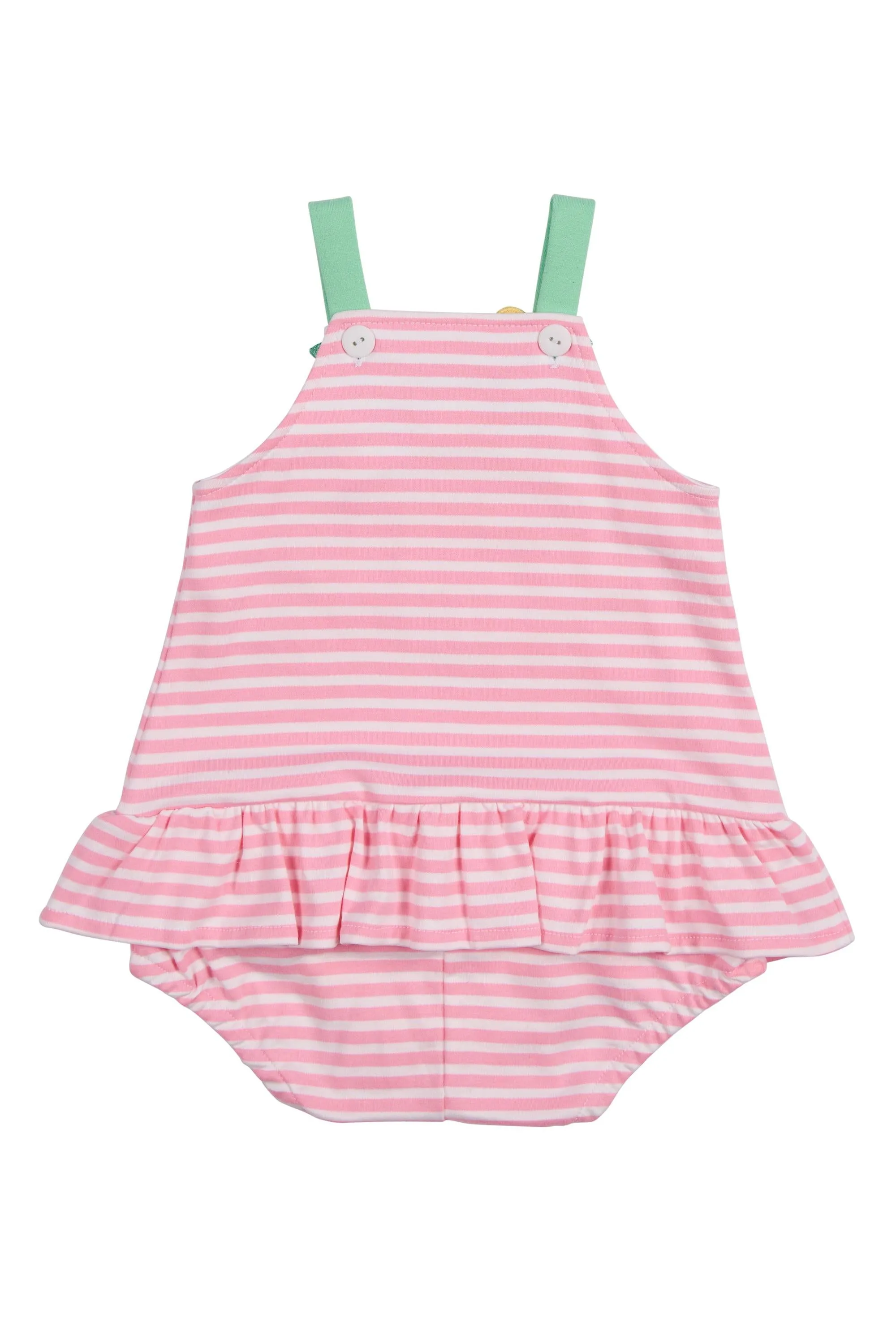Florence Eiseman - Flowers Stripe Knit Romper