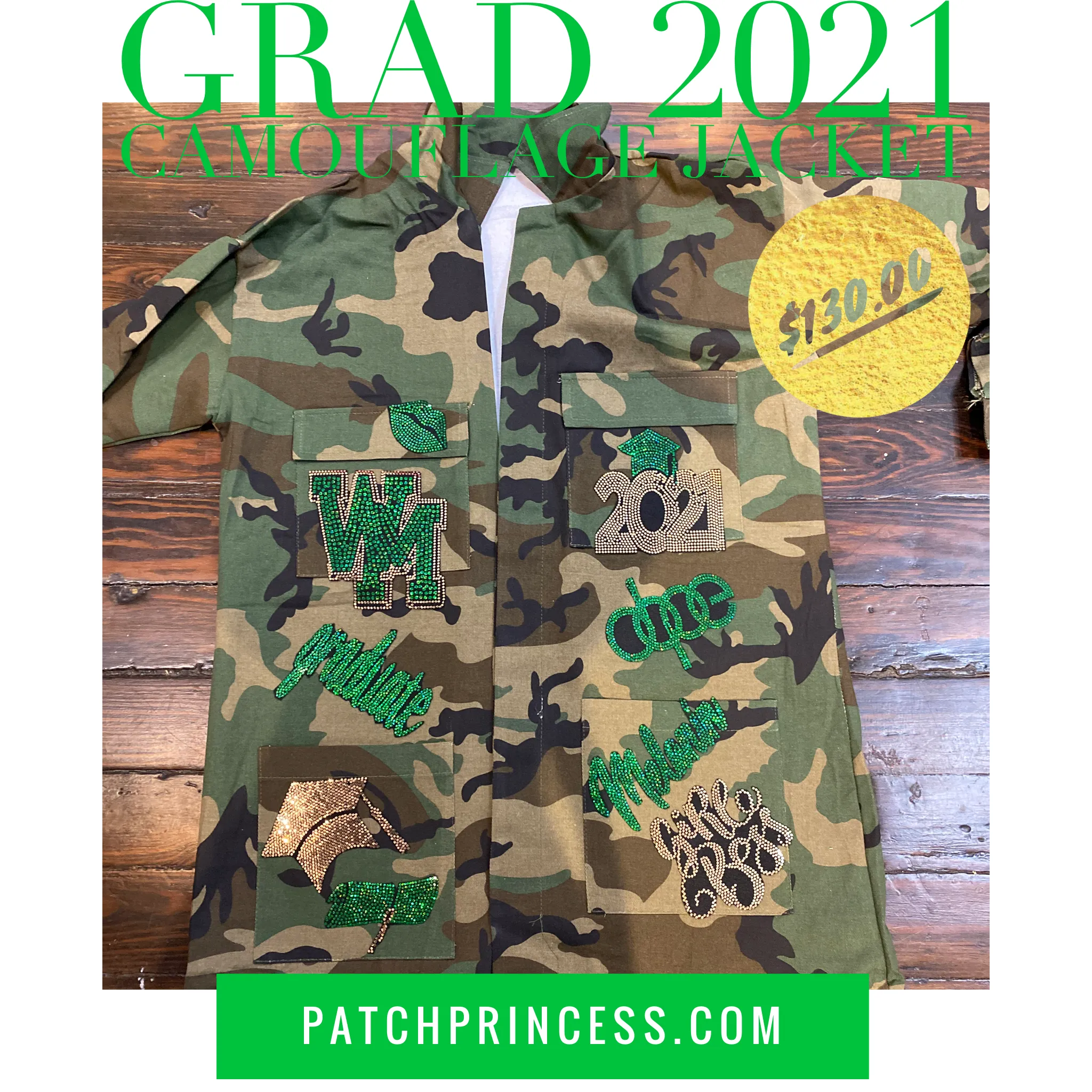 GRADUATE BLING Patchwork JACKET
