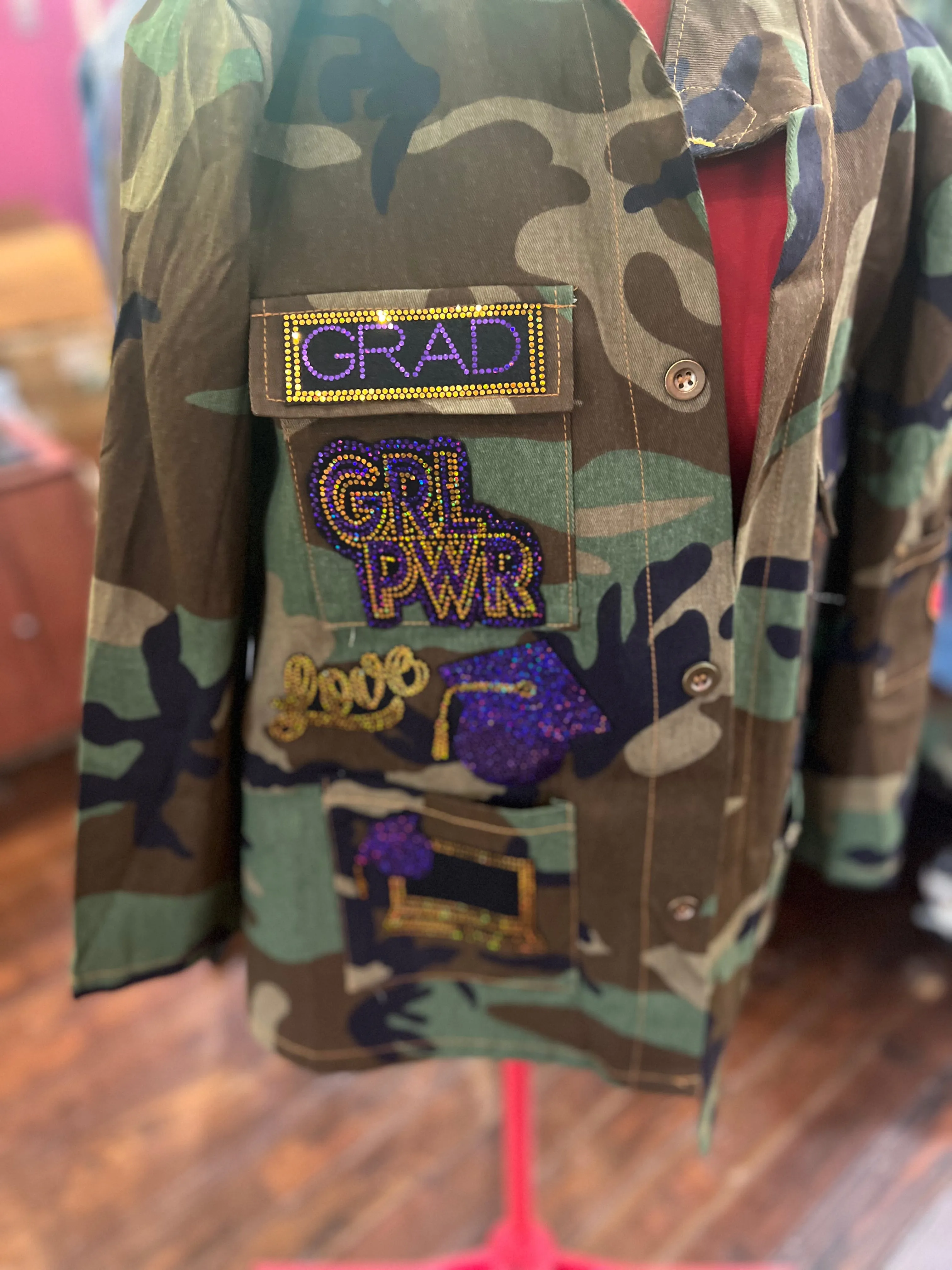 GRADUATE BLING Patchwork JACKET