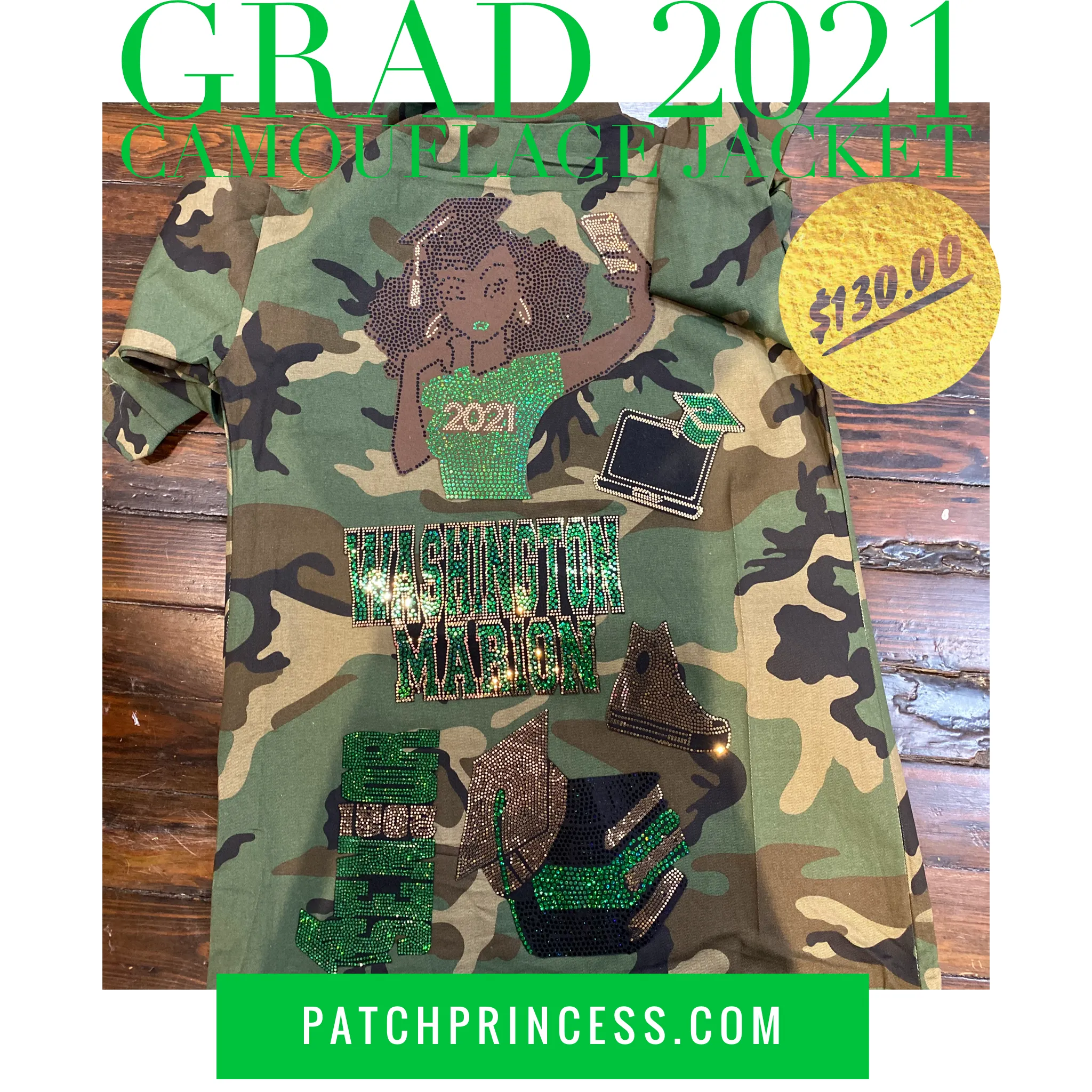 GRADUATE BLING Patchwork JACKET