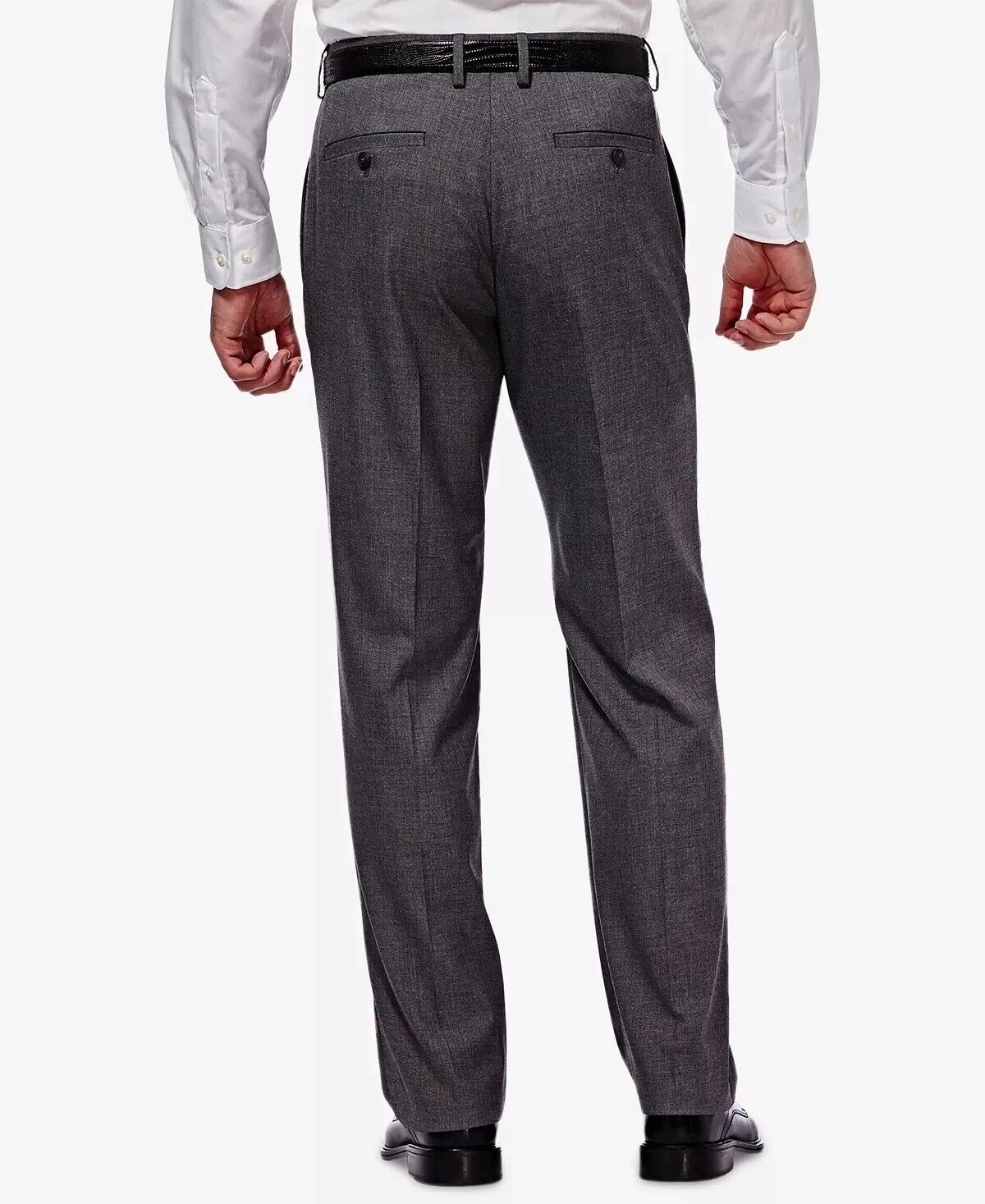 Haggar Mens Classic fit Dress Pants 34 / 30 Grey Solid