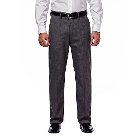 Haggar Mens Classic fit Dress Pants 34 / 30 Grey Solid