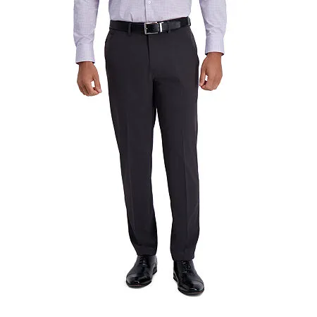 Haggar Mens Slim fit Dress Pants 32 / 30 Grey Solid