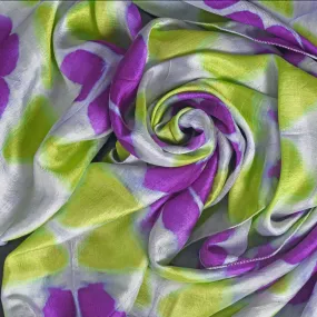 Handwoven Clamp Dyed Mulberry Silk Stole