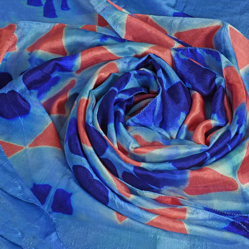 Handwoven Clamp Dyed Mulberry Silk Stole
