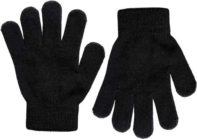 HiFEN® Kids Winter Magic Gloves Stretchy Warm Full Finger Thermal Knit Gloves For Boys Girls one size