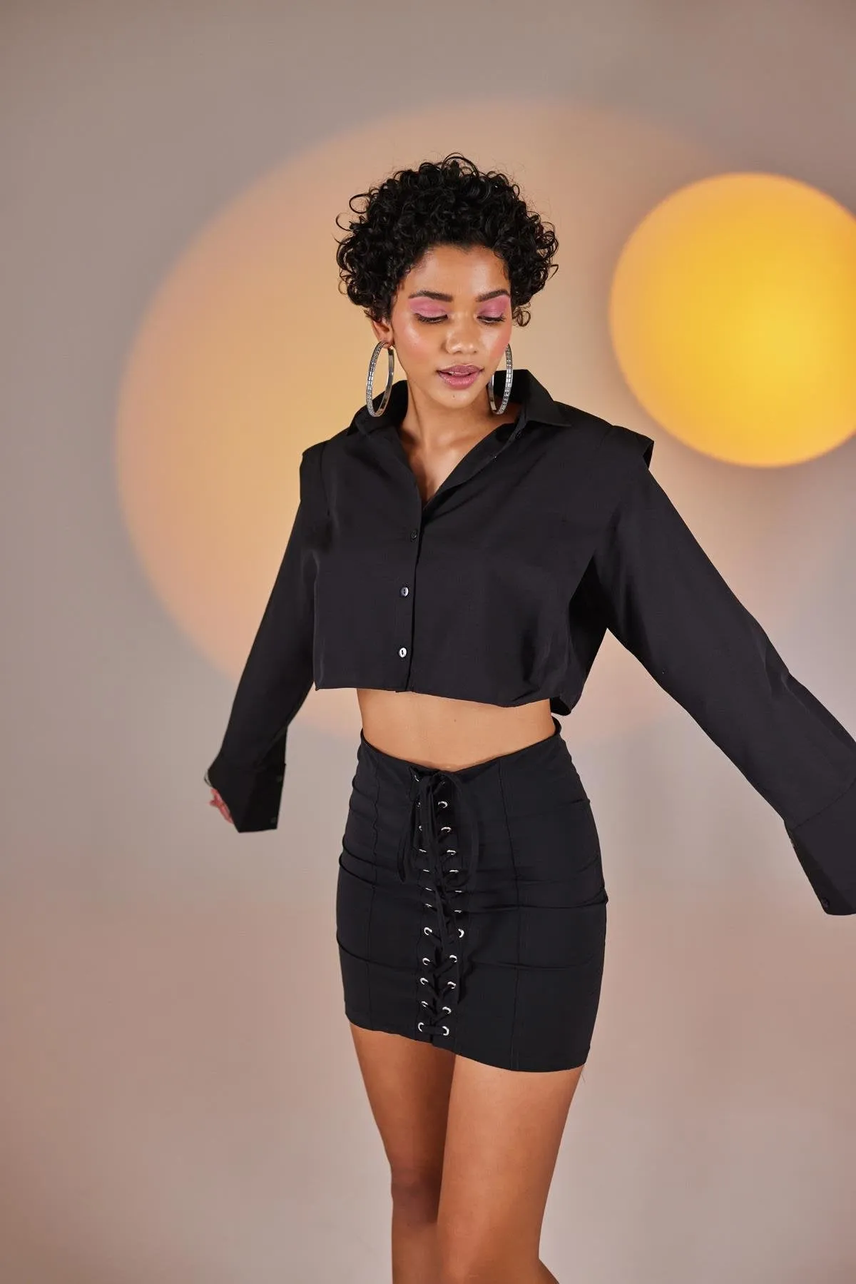 HLLY Women Corset Skirt Black - Morecambe