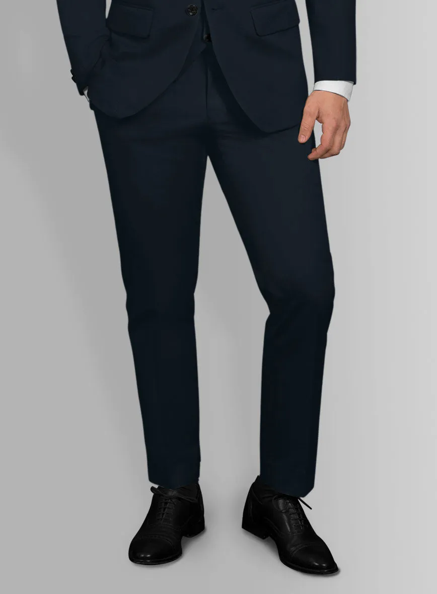 Italian Midnight Blue Cotton Stretch Pants