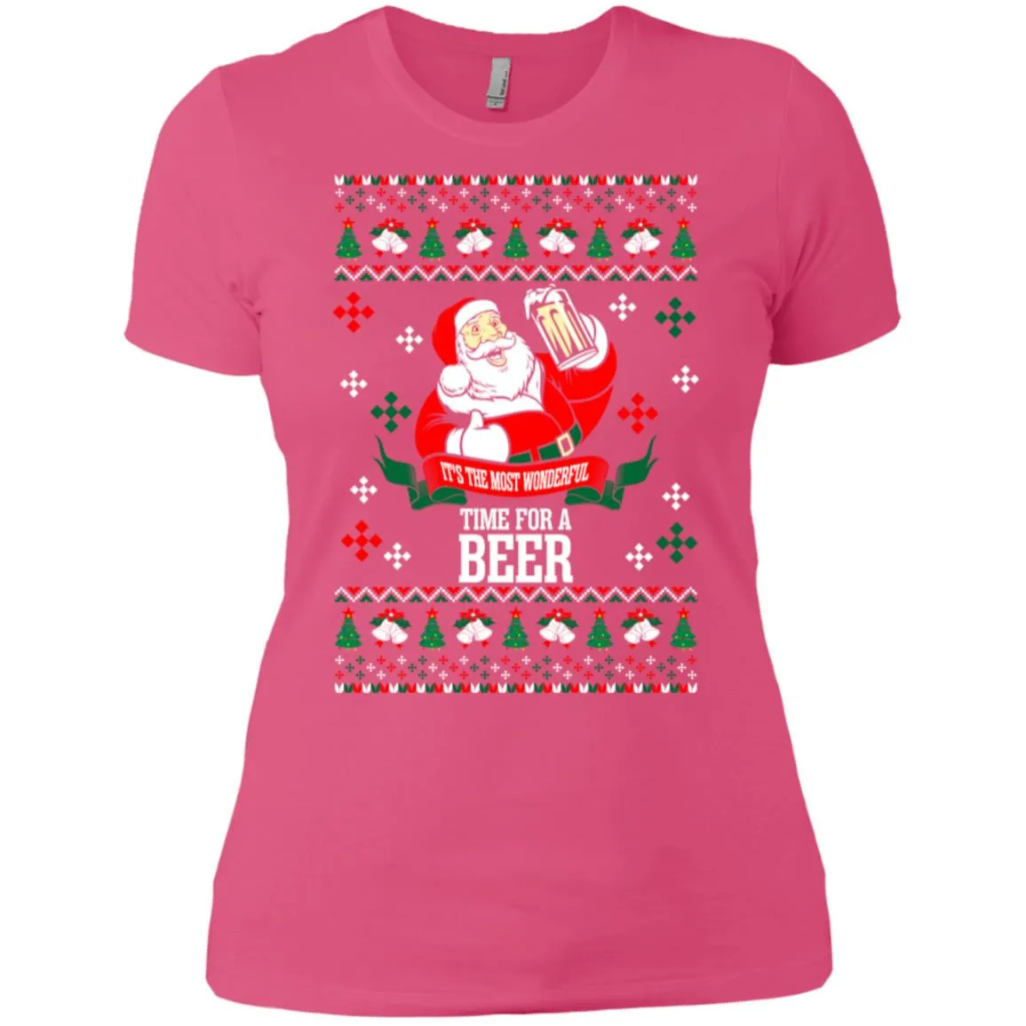 It's The Most Wonderful Time For A Beer Ugly Christmas Women T-Shirt
