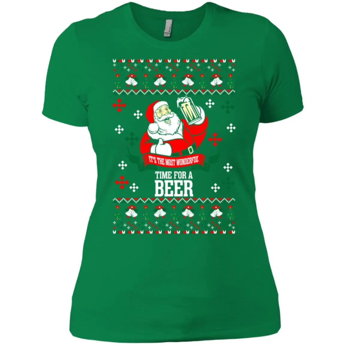 It's The Most Wonderful Time For A Beer Ugly Christmas Women T-Shirt