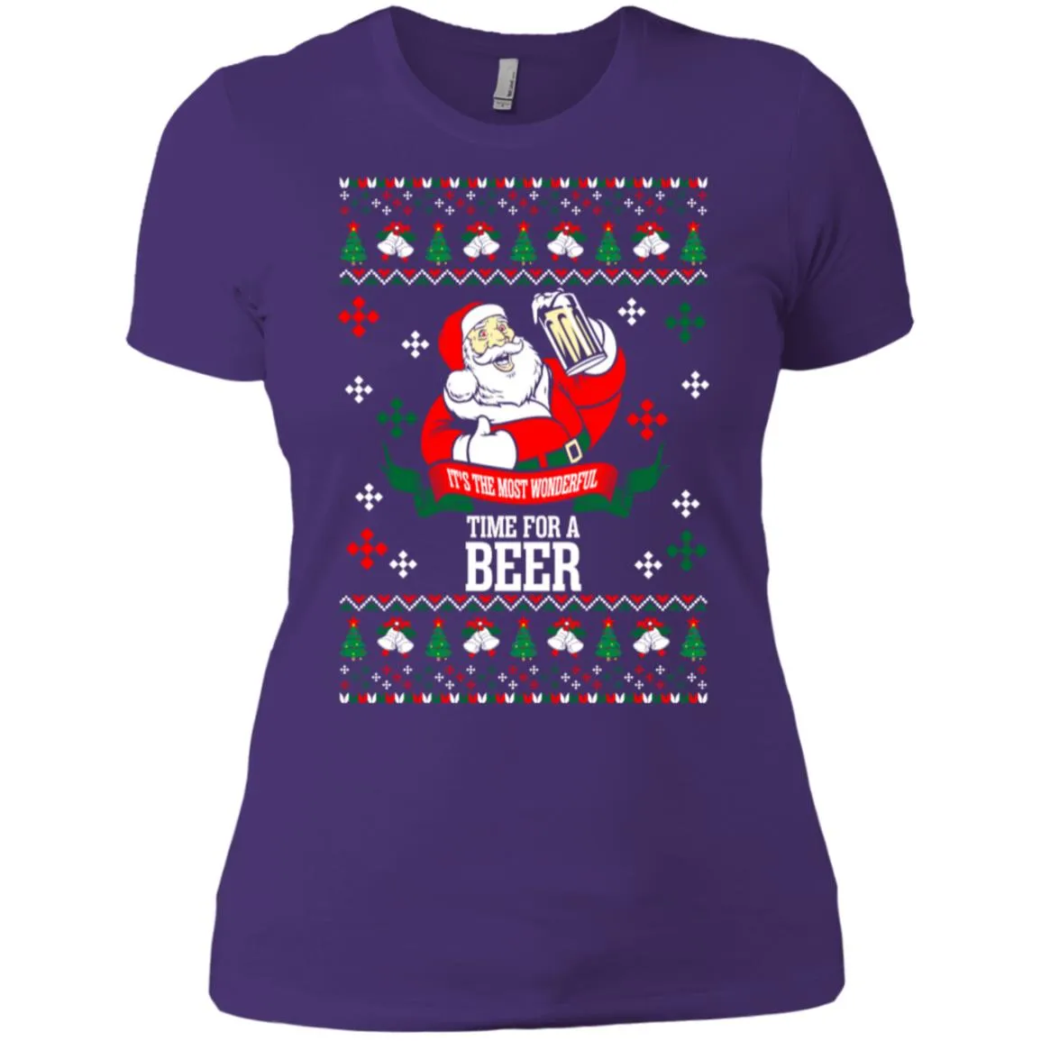 It's The Most Wonderful Time For A Beer Ugly Christmas Women T-Shirt